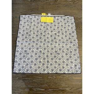 NWT Roberta Roller Rabbit Pillow Cover 22x22 100% Cotton White Blue Print